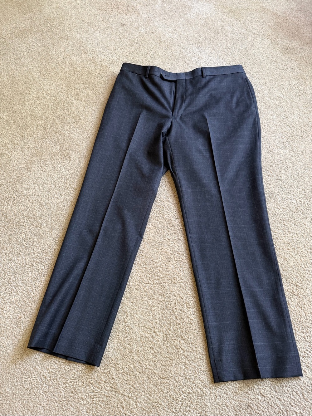 Men's Dress Pants in Charcoal Plaid